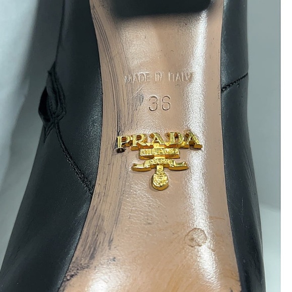 BLACK LEATHER ANKLE BOOTS - Picture 3 of 12